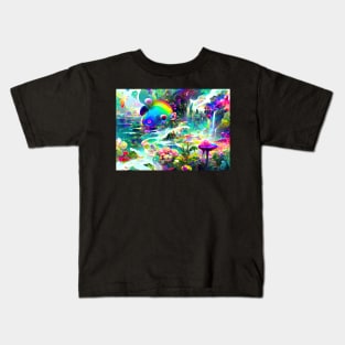 Color Globs | Rainbow Infinite Fungi Kids T-Shirt